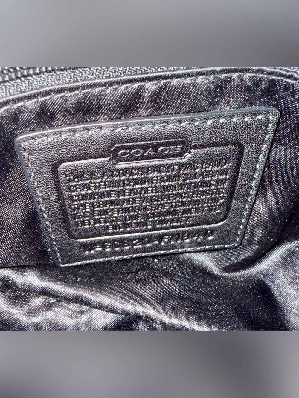 Black Leather Coach Shoulder Bag with Gold Buckle Accent - Picture 9 of 9